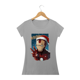 Nome do produto Camiseta Feminina Natal - Homem de Ferro