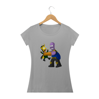 Nome do produto Camiseta Feminina Os Simpsons - Thanos e Loki