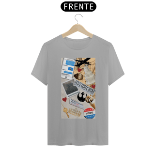 Nome do produto Camiseta Classica Vermelho Branco e Sangue azul  - History