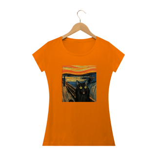 Nome do produto Camiseta Feminina Cats - Assustado