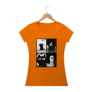 Nome do produto Camiseta Feminina Cats - Ghost Cat