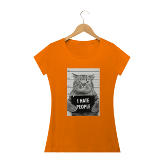 Nome do produto Camiseta Feminina Cats - I Hate People