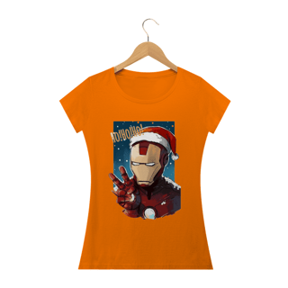 Nome do produto Camiseta Feminina Natal - Homem de Ferro