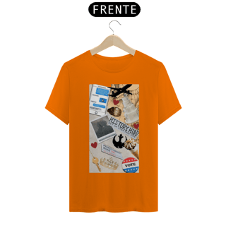 Nome do produto Camiseta Classica Vermelho Branco e Sangue azul  - History