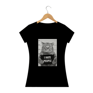 Nome do produto Camiseta Feminina Cats - I Hate People
