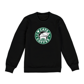 Moletom Cats - I Love Cats & Coffee