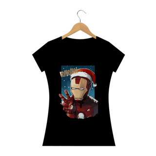 Nome do produto Camiseta Feminina Natal - Homem de Ferro