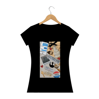 Nome do produto Camiseta Feminina Vermelho Branco e Sangue azul  - History