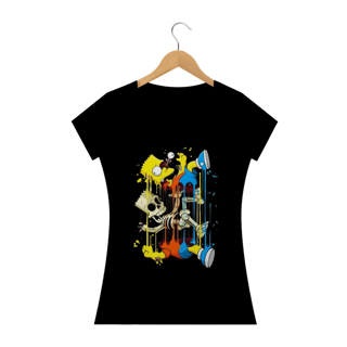 Nome do produto Camiseta Feminina Os Simpsons - Bart Esqueleto