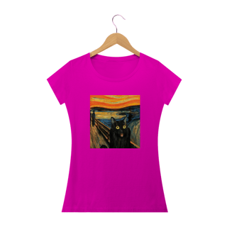 Nome do produto Camiseta Feminina Cats - Assustado
