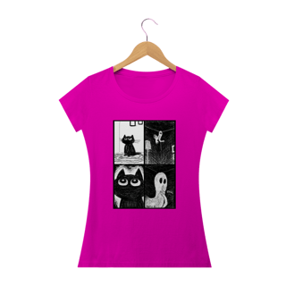 Nome do produto Camiseta Feminina Cats - Ghost Cat