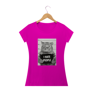 Nome do produto Camiseta Feminina Cats - I Hate People