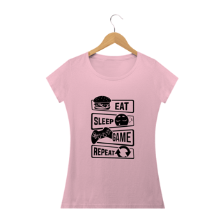 Nome do produto Camiseta Feminina Gamer - Passo a passo