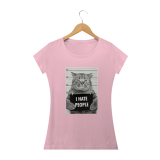 Nome do produto Camiseta Feminina Cats - I Hate People