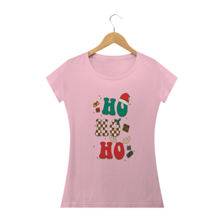 Nome do produto Camiseta Feminina Natal - Ho Ho Ho