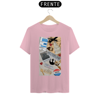 Nome do produto Camiseta Classica Vermelho Branco e Sangue azul  - History