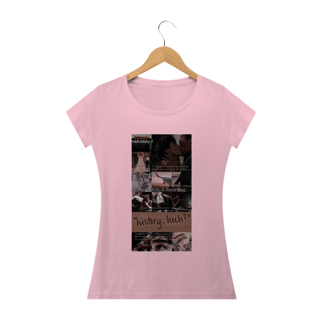 Nome do produto Camiseta Feminina Vermelho Branco e Sangue azul  - History2