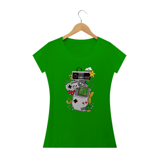 Nome do produto Camiseta Feminina Gamer - Controles