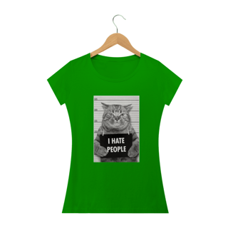 Nome do produto Camiseta Feminina Cats - I Hate People