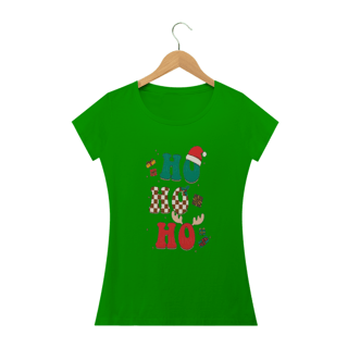 Nome do produto Camiseta Feminina Natal - Ho Ho Ho