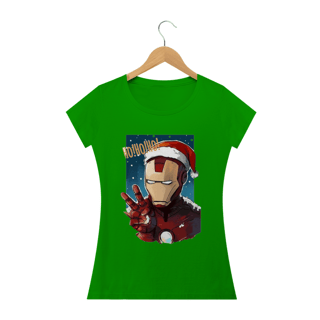 Nome do produto Camiseta Feminina Natal - Homem de Ferro