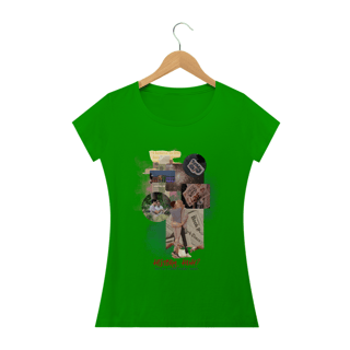 Nome do produto Camiseta Feminina Vermelho Branco e Sangue azul - HUH?