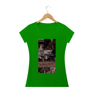 Nome do produto Camiseta Feminina Vermelho Branco e Sangue azul  - History2