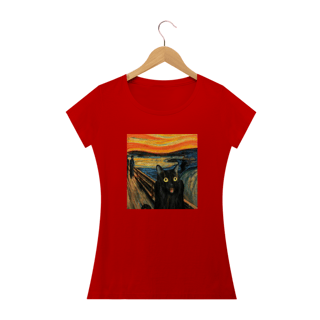 Nome do produto Camiseta Feminina Cats - Assustado