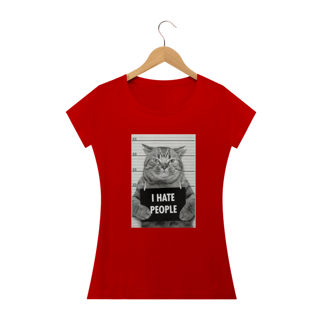 Nome do produto Camiseta Feminina Cats - I Hate People