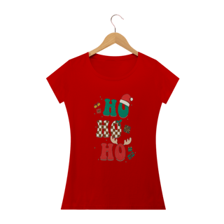 Nome do produto Camiseta Feminina Natal - Ho Ho Ho
