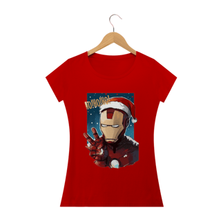 Nome do produto Camiseta Feminina Natal - Homem de Ferro