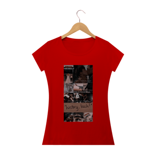 Nome do produto Camiseta Feminina Vermelho Branco e Sangue azul  - History2