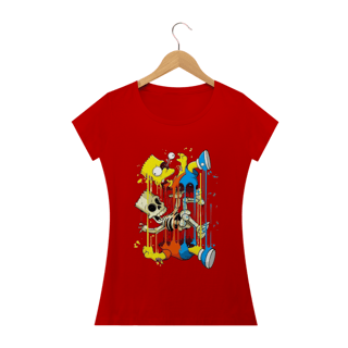 Nome do produto Camiseta Feminina Os Simpsons - Bart Esqueleto