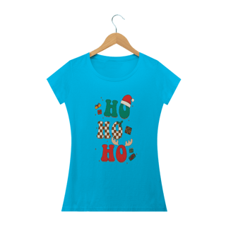 Nome do produto Camiseta Feminina Natal - Ho Ho Ho