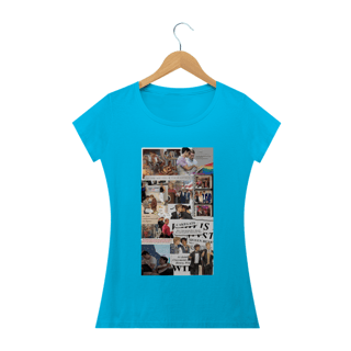 Nome do produto Camiseta Feminina Vermelho Branco e Sangue azul 