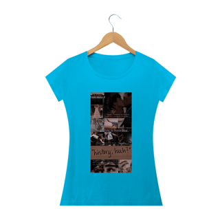 Nome do produto Camiseta Feminina Vermelho Branco e Sangue azul  - History2
