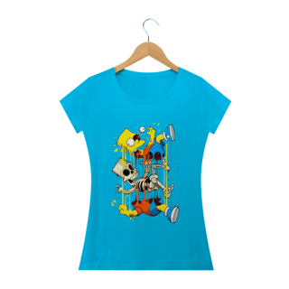 Nome do produto Camiseta Feminina Os Simpsons - Bart Esqueleto