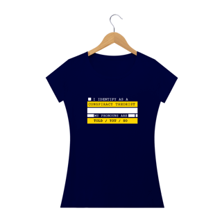 Nome do produto Baby Look - Identify as a Conspiracy Theoryst vers. 02