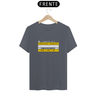 Nome do produto Camiseta - Identify as a Conspiracy Theoryst ver. 02