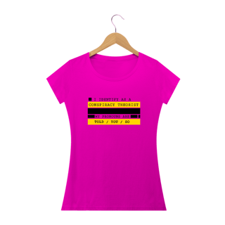 Nome do produto Baby Look - Identify as a Conspiracy Theoryst