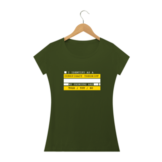 Nome do produto Baby Look - Identify as a Conspiracy Theoryst vers. 02