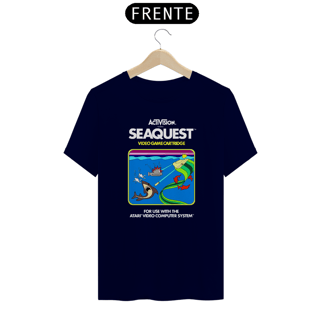 Nome do produto Camiseta Seaquest Cartucho Cartridge Box Atari 2600 .
