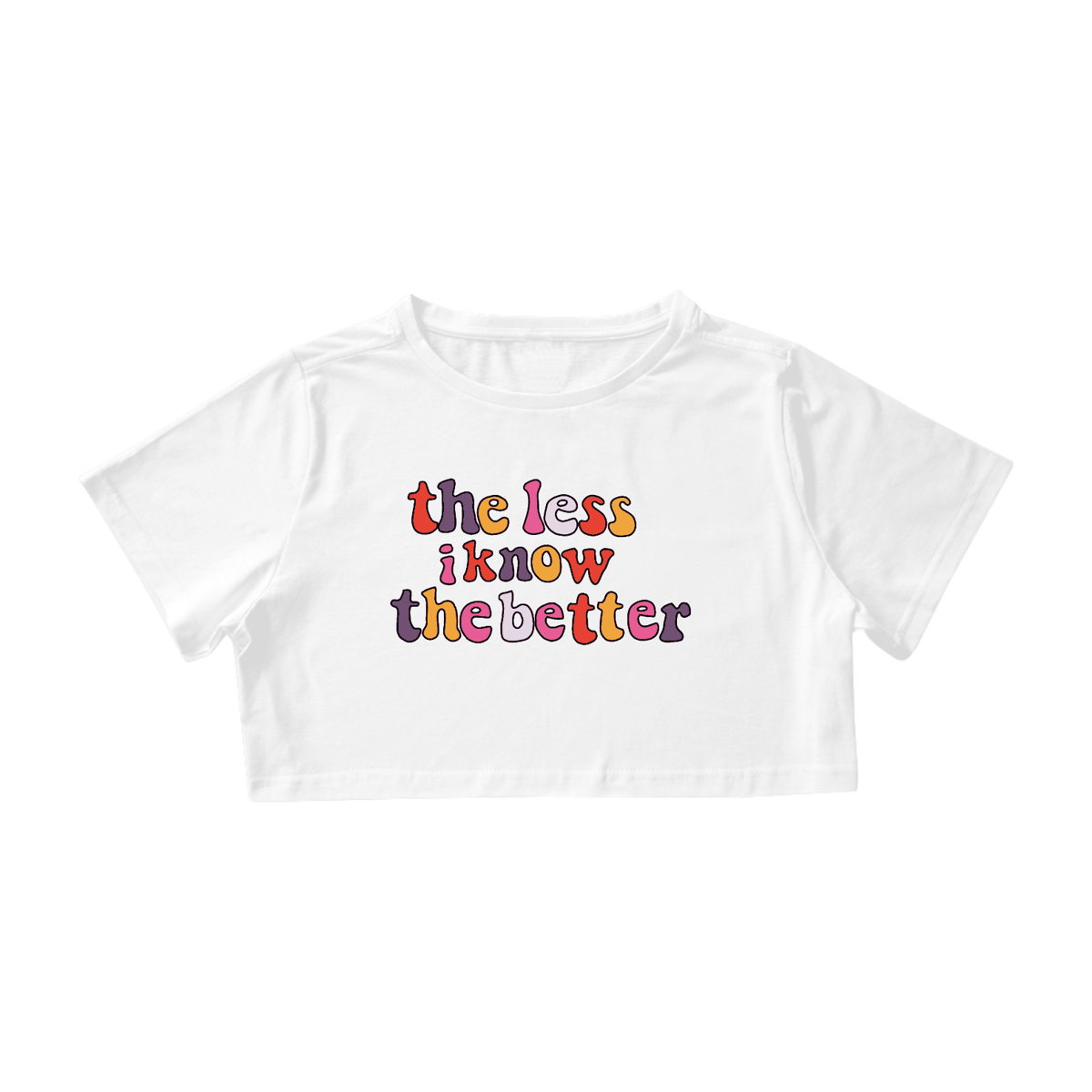 Nome do produto: Camiseta Cropped Feminina Tame Impala The Less I Know The Better