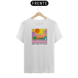 Nome do produto Camiseta 80s Radio Stations Alto-Falante Planta Sunset
