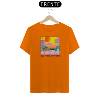 Nome do produto Camiseta 80s Radio Stations Alto-Falante Planta Sunset