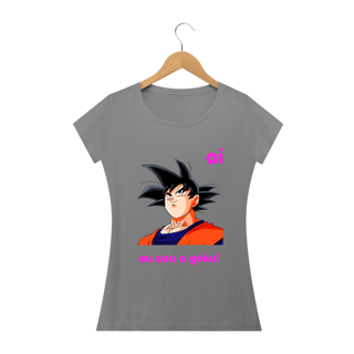 Nome do produto camiseta feminina '' oi eu sou o goku ''