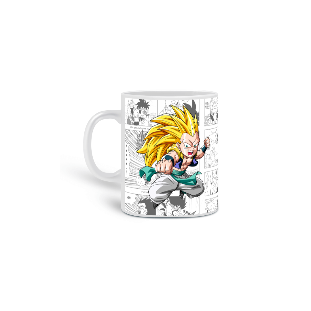 caneca dbz quadrinho gotenks ss3