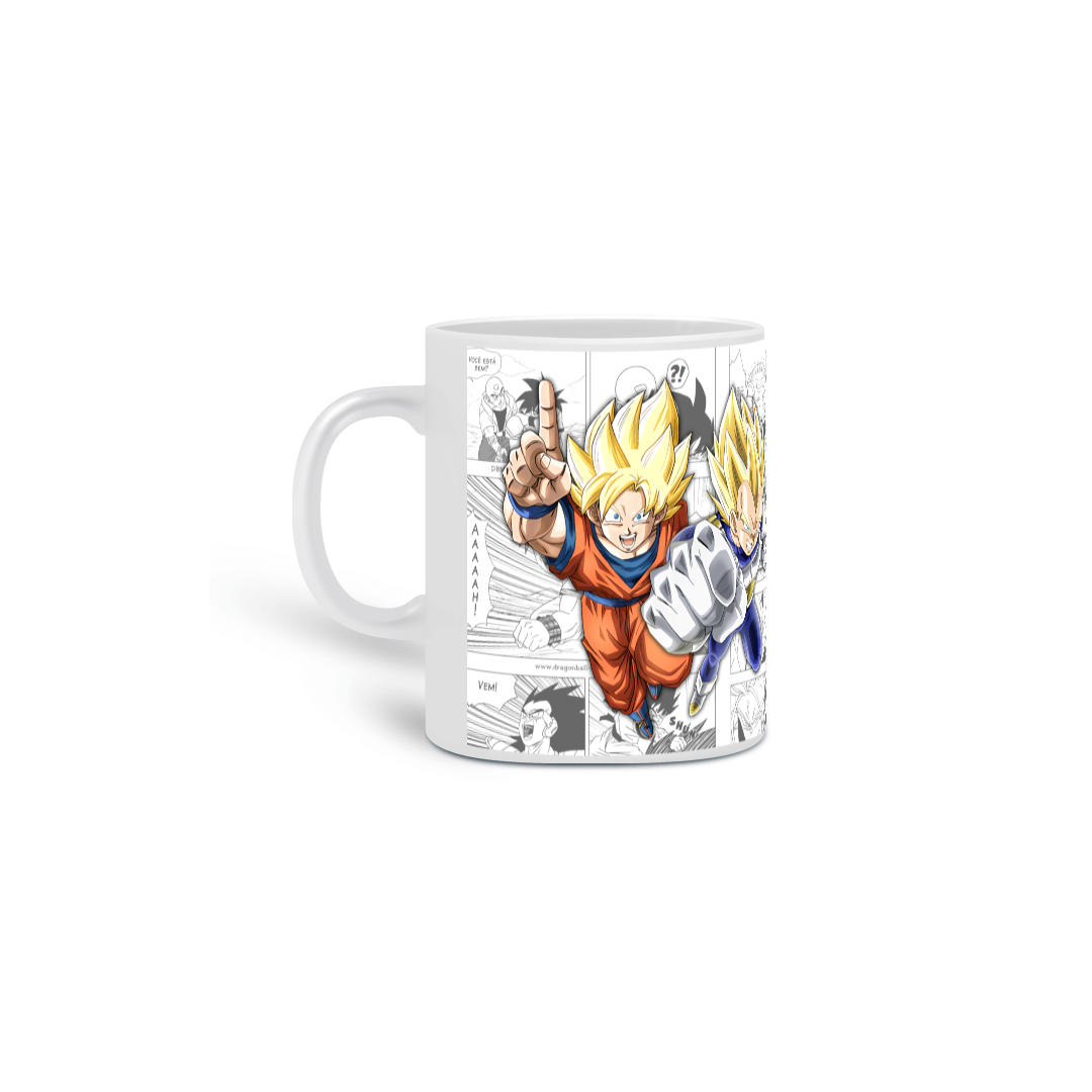 caneca goku e vegeta ssj quadrinho