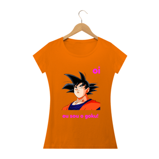Nome do produto camiseta feminina '' oi eu sou o goku ''