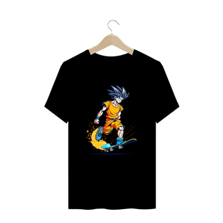 camiseta plus size goku skaetboard